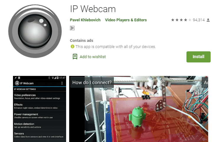 How to use IP Webcam with opencv as a wireless camera